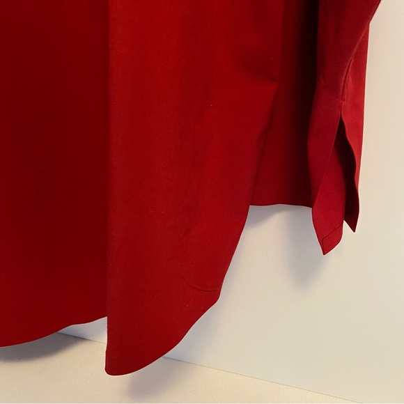 Athleta Women's Urbanite Top Long Sleeve Button Down Shirt Candy Red Size 1X - Picture 6 of 11